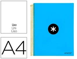 Antartik Cuaderno Espiral A4 Micro Antartik Forrado 120 Hojas 90gr Liso Azul