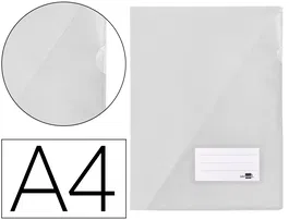 Liderpapel Carpeta Dossier Uñero Transparente Polipropileno Din A4 180 Micras
