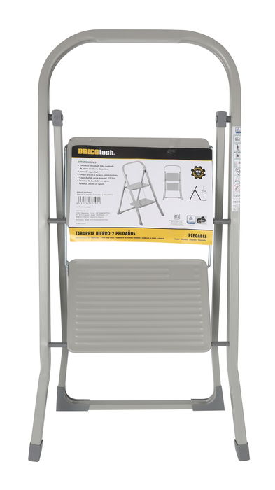 Bricotech Taburete Hierro Plegable 2 Peldaños (2 Unidades)