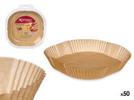Kinvara Set 50 Piezas Molde Papel Cuadrado para Freidora de Aire 30x15.5x27 cm (Set de 24)