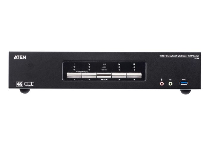 ATEN CS1964-AT-G Switch KVMP DisplayPort 4K Triple Pantalla USB 3.0 de 4 Puertos ATEN CS1964-AT-G Switch KVMP DisplayPort 4K Triple Pantalla USB 3.0 de 4 Puertos