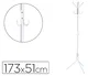 Q-connect Perchero Metálico Blanco 8 Colgadores 173x51 cm Estable Moderno
