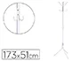 Q-connect Perchero Metálico Blanco 8 Colgadores 173x51 cm Estable Moderno