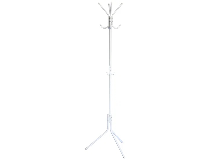 Q-connect Perchero Metálico Blanco 8 Colgadores 173x51 cm Estable Moderno