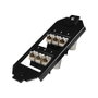 EFB Elektronik Soporte de tanque de suelo doble ET-25178V2 para 6 Keystones, Negro