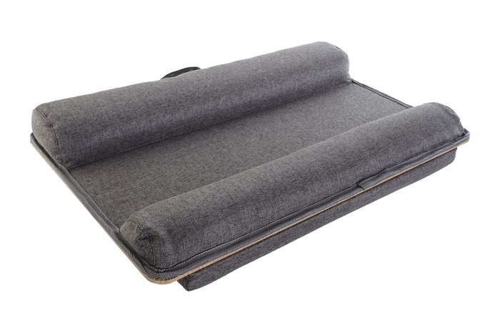 DKD Home Decor Bandeja Basicos Gris Natural 55 x 35 x 7 cm DKD Home Decor Bandeja Basicos Gris Natural 55 x 35 x 7 cm