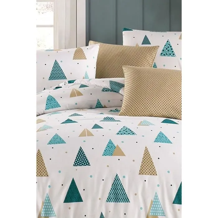 Aucune Juego de Cama ASI8684283019632 - Funda Nórdica 220x240 cm y 2 Fundas de Almohada 60x60 cm - Blanco