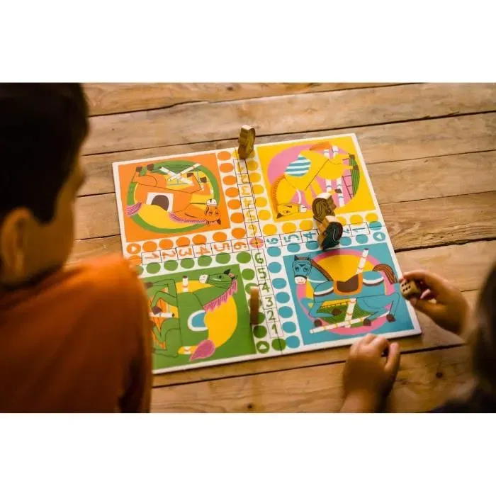 Nathan NAT8410446315446 Juego de mesa Caballitos Gran Clásico Ilustraciones Originales