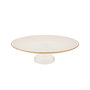 Hermia Juego de Platos para Postres de Vidrio Dorado Elegante para Ocasiones Especiales - 7 Piezas