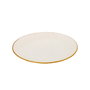 Hermia Juego de Platos para Postres de Vidrio Dorado Elegante para Ocasiones Especiales - 7 Piezas