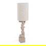 Lámpara Suelo Beige Resina Iluminación 35 X 35 X 128 cm