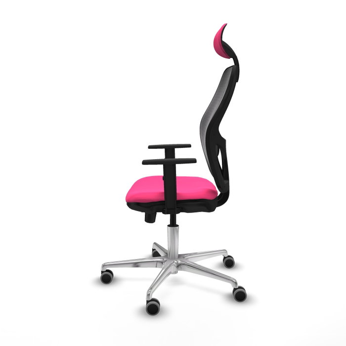 PIQUERAS Y CRESPO Silla de oficina Jorquera Rosa y Negro