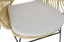 DKD Home Decor Silla Terraza Y Jardin Hoja Marron Claro Negro Ratan Sintetico Hierro Galvanizado 67 x 86 x 76 cm (2 Unidades)