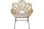 DKD Home Decor Silla Terraza Y Jardin Hoja Marron Claro Negro Ratan Sintetico Hierro Galvanizado 67 x 86 x 76 cm (2 Unidades)