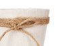 Ibergarden Macetero de Tela con Lazo Decorativo, 12.5x12 cm, Color Blanco, para Plantas de Interior y Exterior (Set de 24)