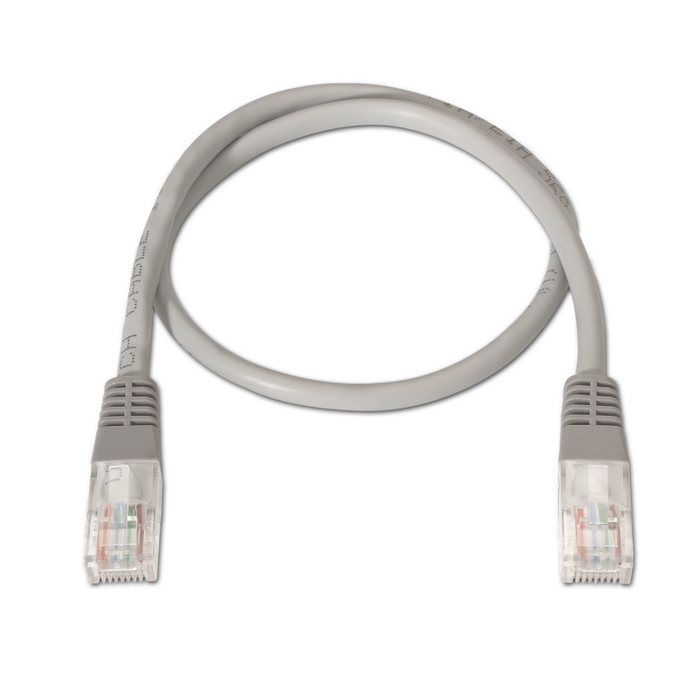 AISENS A134-0216 Cable de Red Gris 0.25 m Cat5 F/UTP (FTP) para Conexiones de Red Ethernet