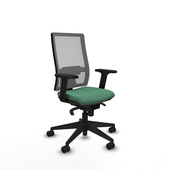 PIQUERAS Y CRESPO Silla de oficina Horna con mecanismo Sincro, Verde esmeralda y Gris PIQUERAS Y CRESPO Silla de oficina Horna con mecanismo Sincro, Verde esmeralda y Gris