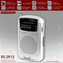 SAMI Radio AM/FM de Bolsillo Vertical con Auriculares y Clip, Portátil