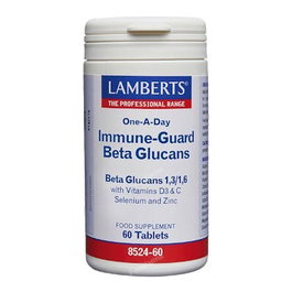 LAMBERTS Complejo Beta Glucanos 60 Cap. con Vitamina D3, C, Zinc y Selenio para el Sistema Inmune