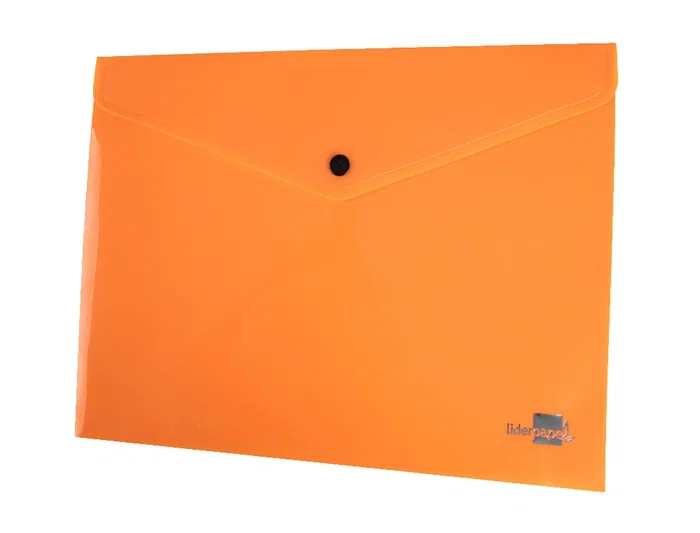 Liderpapel Dossier Broche Polipropileno Din A4 Naranja Fluor Opaco 50 Hojas