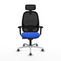 PIQUERAS Y CRESPO Silla de oficina Cilanco Azul y Negro con Mecanismo Sincro