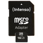 Intenso MicroSDHC tarjeta de memoria 16 GB C4 20MB/s incl. Adaptador SD