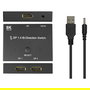 GoodConnections DP1.4 Switch DisplayPort 2-fach Bidireccional para 8K Ultra HD @30Hz (7680x4320) - Metal, Negro