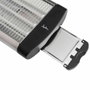 Jata Hogar Tostadora Horizontal 600W Acero Inoxidable Negro Temporizador 5 Min Bandeja Recogemigas