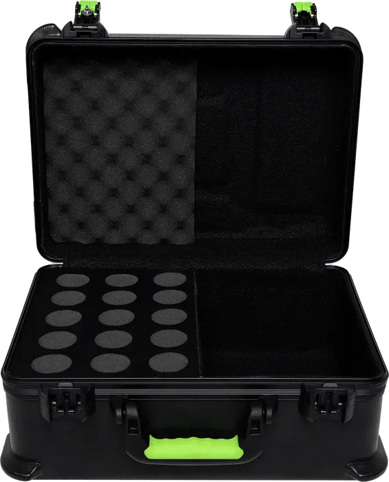 SBG Estuche de Transporte para 15 Micrófonos de Polietileno con Cierre TSA