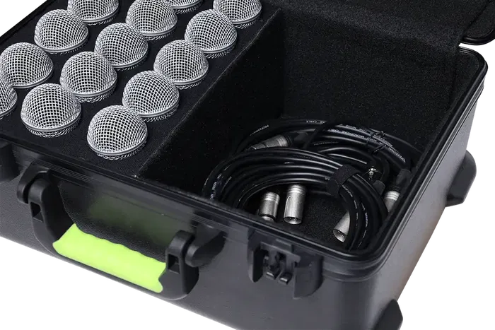SBG Estuche de Transporte para 15 Micrófonos de Polietileno con Cierre TSA