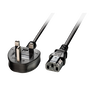 Lindy Cable de Alimentación 3m Enchufe Tipo G a IEC C13 Negro