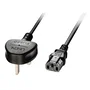 Lindy Cable de Alimentación UK a IEC C13 Negro 3 m