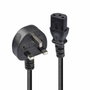 Lindy Cable de Alimentación 3m Enchufe Tipo G a IEC C13 Negro
