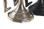 DKD Home Decor Candelabro Moderno Champan Negro Aluminio 10 x 27 x 12 cm (2 Unidades)