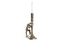 DKD Home Decor Candelabro Moderno Champan Negro Aluminio 10 x 27 x 12 cm (2 Unidades)