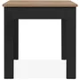 Oslo Mesa Rectangular para 4 Personas 80 x 77 x 80 cm Negro / Roble Artesanal OSLO003817