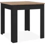 Oslo Mesa Rectangular para 4 Personas 80 x 77 x 80 cm Negro / Roble Artesanal OSLO003817