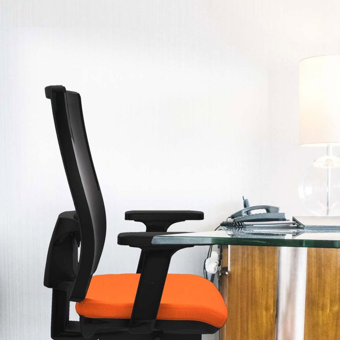 PIQUERAS Y CRESPO Silla de oficina Horna con mecanismo Sincro, Marrón y Blanco PIQUERAS Y CRESPO Silla de oficina Horna con mecanismo Sincro, Marrón y Blanco
