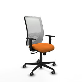 PIQUERAS Y CRESPO Silla de oficina Zulema Naranja y Blanco