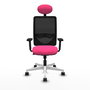 PIQUERAS Y CRESPO Silla de oficina Zulema con mecanismo Sincro, Rosa y Negro
