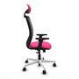 PIQUERAS Y CRESPO Silla de oficina Zulema con mecanismo Sincro, Rosa y Negro