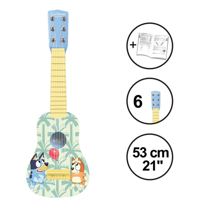 Lexibook Mi primera guitarra de madera Bluey - 53 cm