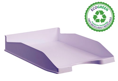 Archivo 2000 Bandeja Ecogreen Apilable 3 Posiciones Malva Pastel