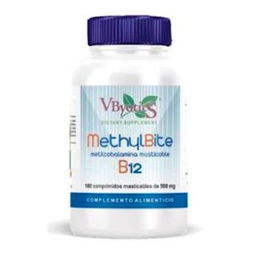 VBYOTICS Methylbite Metalcobalamina B12 180 Comprimidos Masticables Sabor Fresa Vitamina B12 1000 mcg