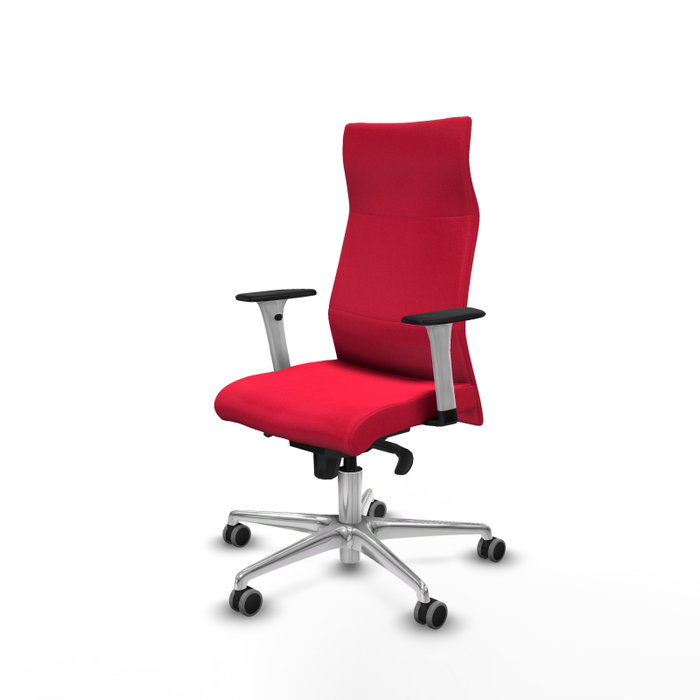 PIQUERAS Y CRESPO Sillón Albacete Rojo con Mecanismo Sincro y Base de Aluminio PIQUERAS Y CRESPO Sillón Albacete Rojo con Mecanismo Sincro y Base de Aluminio