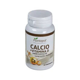 PLANTAPOL CALCIO+VIT.D Sabor Chocolate 60 Comprimidos Masticables