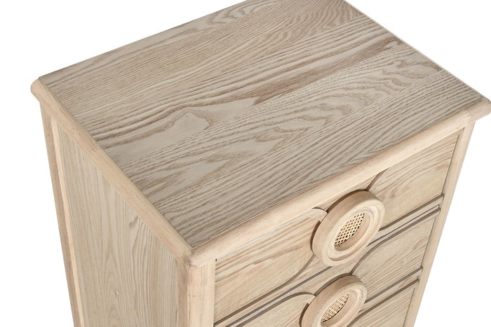 DKD Home Decor Chifonier Romantico Natural 5 Cajones 46x35x100 cm
