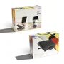 Tooq Reposapiés Ajustable Confort Negro