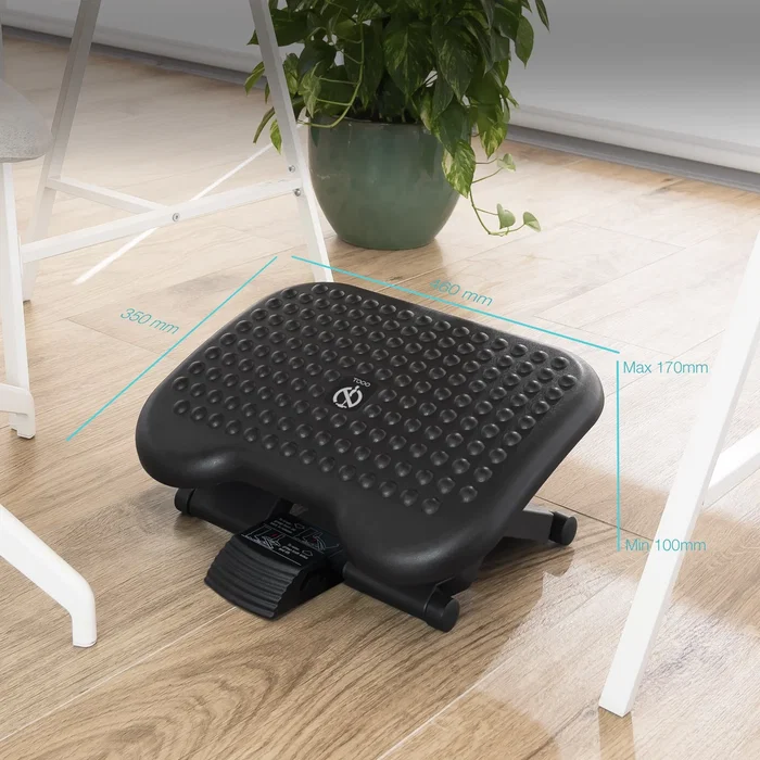 Tooq Reposapiés Ajustable Confort Negro