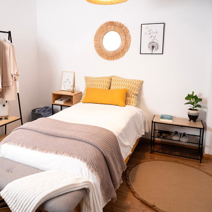 Mueble Auxiliar Acero y Madera Moa Vinthera 60x30x44,5 cm (4 Unidades)